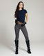 Grey Checkprint Skinny Trousers | The Elisa