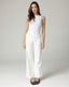 White Wide-Leg High-Rise Jeans | The Viola