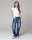Mid-Blue Barrel-Leg Jeans | The Kristin