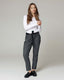 Salt-and-Pepper Tapered Pleated Pants | The Kim
