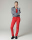 Red Straight Fit Pants | The Naples