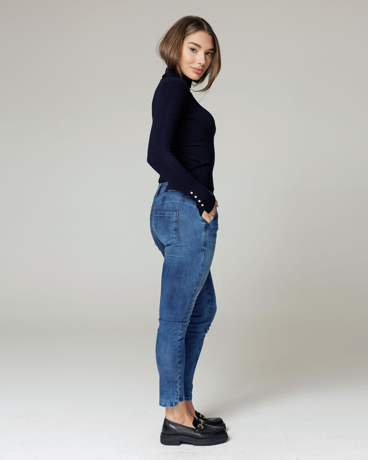 Soft Vintage Blue Skinny Jeans | The Nicky