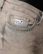 Vintage-Look Camel Skinny Jeans | The Tesla