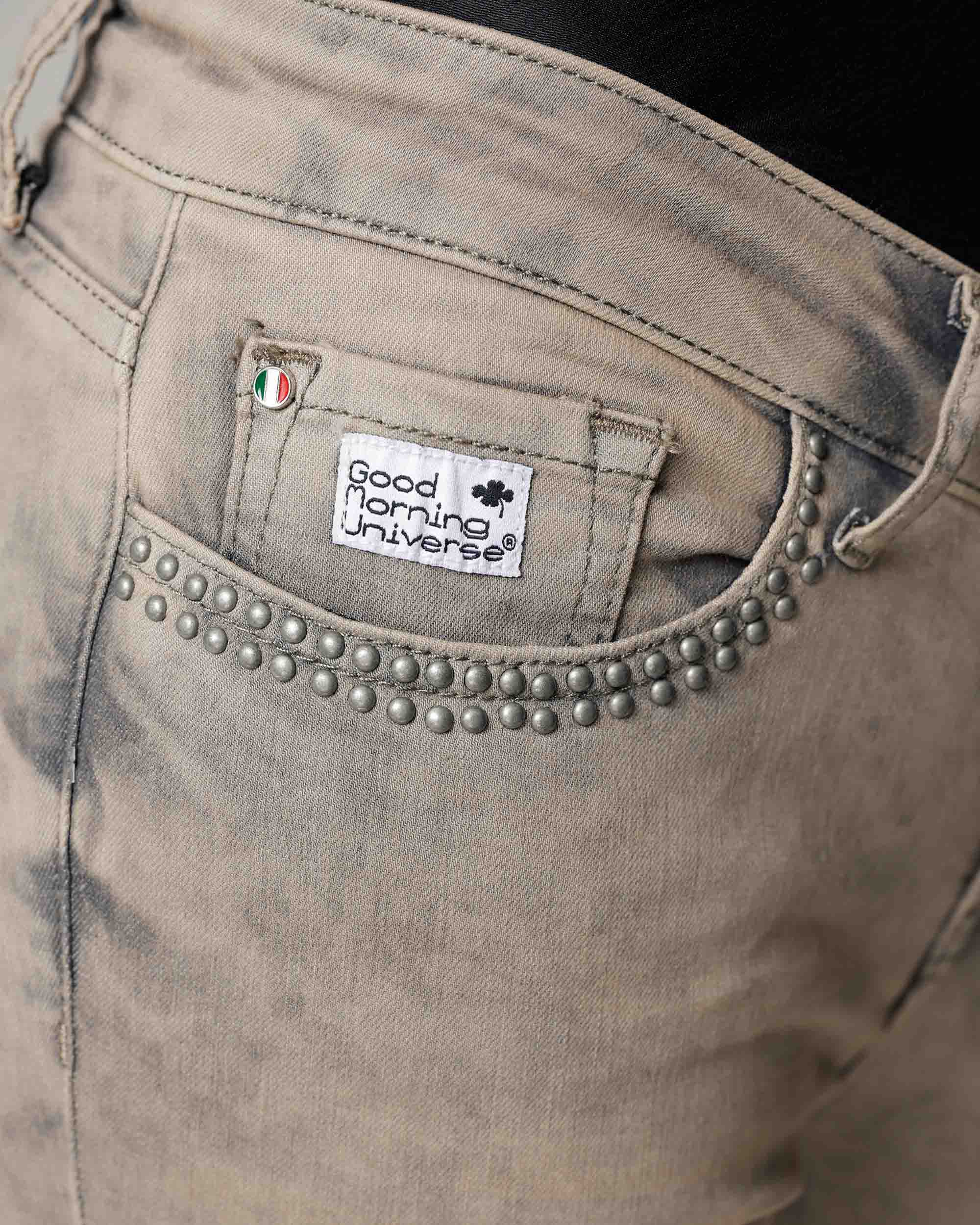 Vintage-Look Camel Skinny Jeans | The Tesla