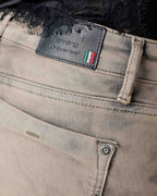 Vintage-Look Camel Skinny Jeans | The Tesla