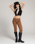 Vintage Cognac Skinny Jeans | The Manuela