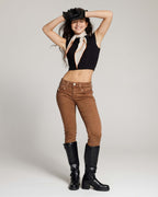 Vintage Cognac Skinny Jeans | The Manuela