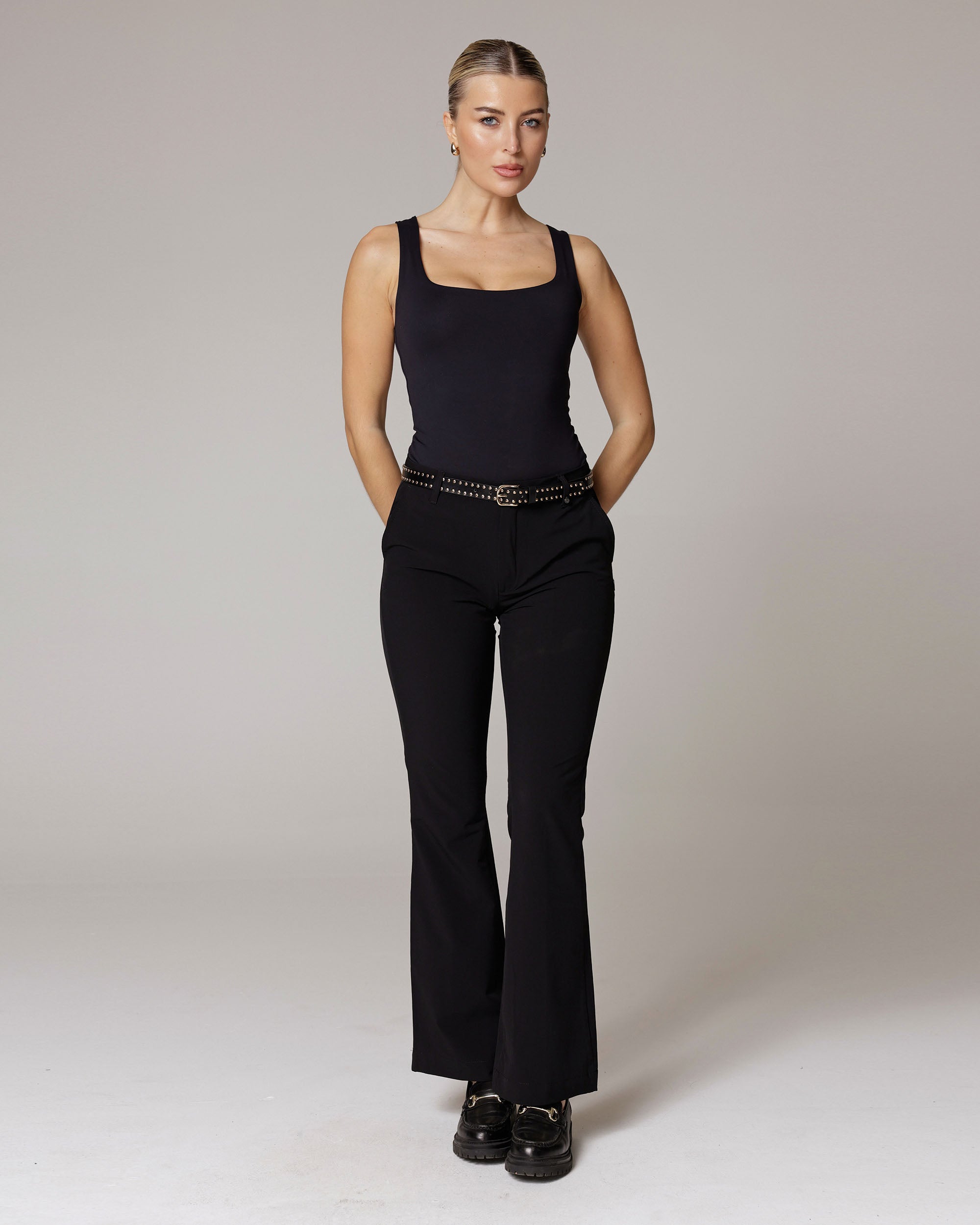 Black Flare Trousers | The Dolce Main image