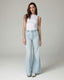 Bleached Blue Wide-Leg High-Rise Jeans | The Diba