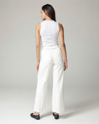 White Wide-Leg High-Rise Jeans | The Viola