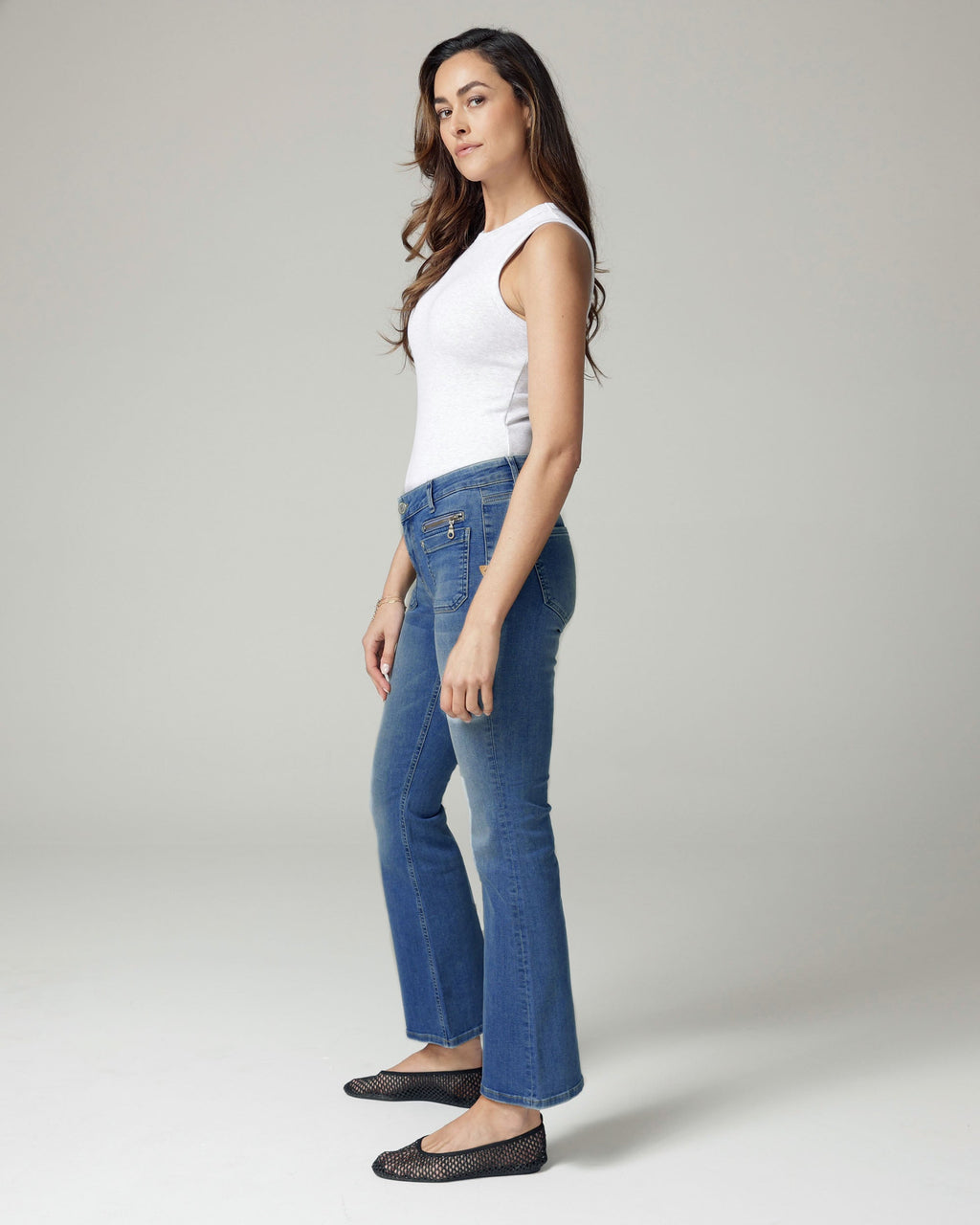 Super Vintage Blue Flare High-Rise Jeans | The Catania