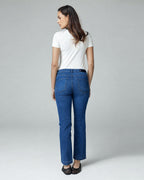 Mid-Blue Flare Mid-Rise Jeans | The Luna