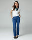Mid-Blue Flare Mid-Rise Jeans | The Luna
