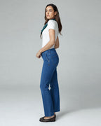 Mid-Blue Flare Mid-Rise Jeans | The Luna