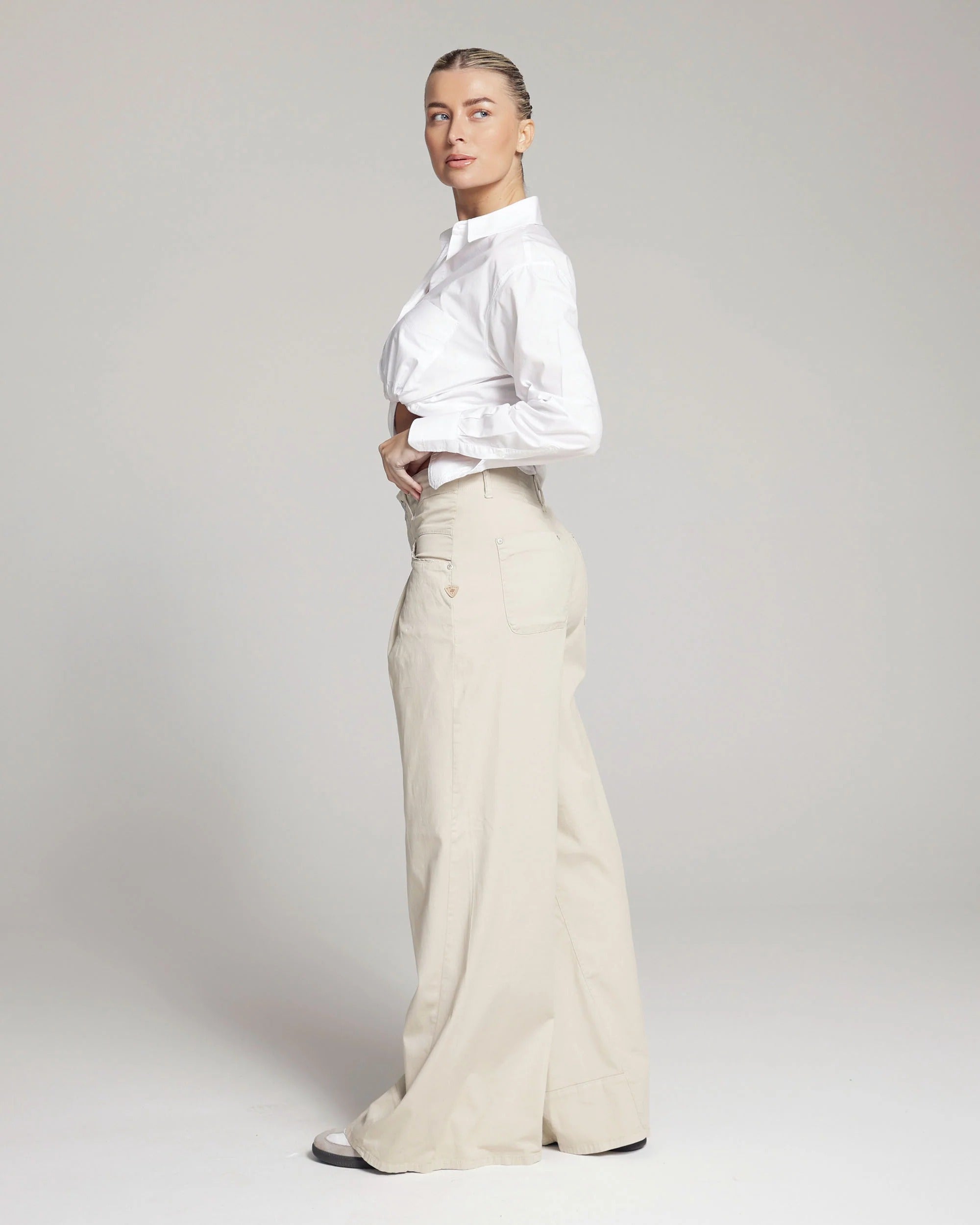 Sand Wide-Leg Pants | The Antonia