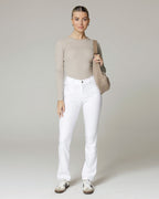 White Bootcut Flare Trousers | The Venezia