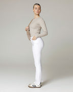 White Bootcut Flare Trousers | The Venezia