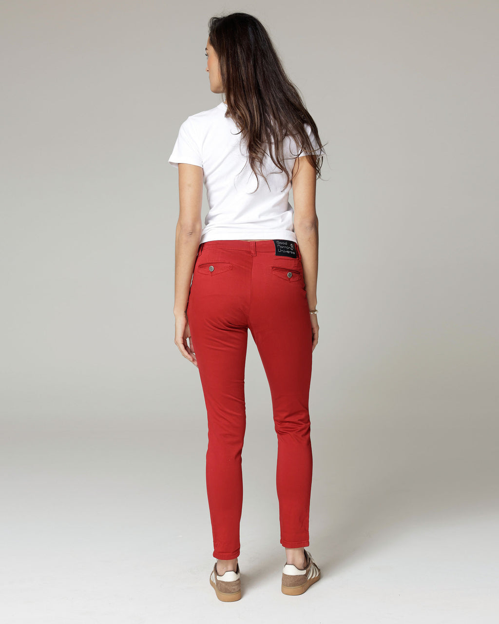 Dark Red Tapered Chinos | The Venice