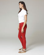 Dark Red Tapered Chinos | The Venice