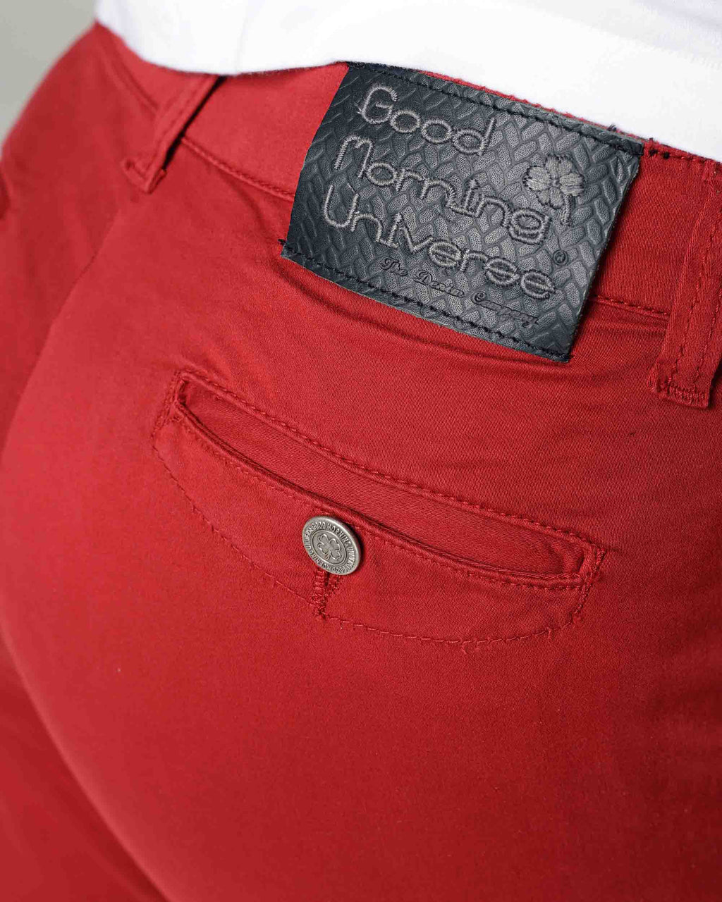 Dark Red Tapered Chinos | The Venice
