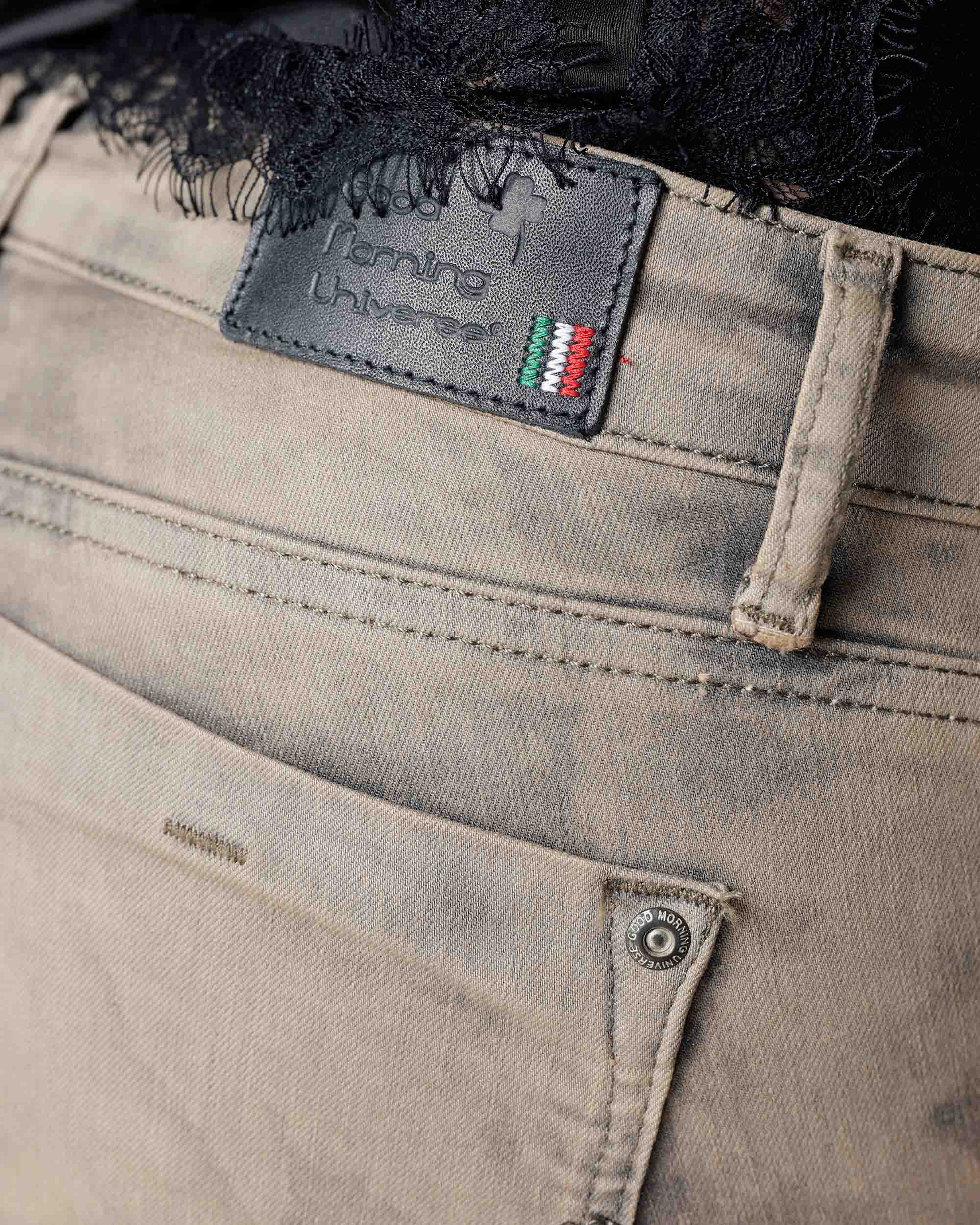 Vintage-Look Camel Skinny Jeans | The Tesla