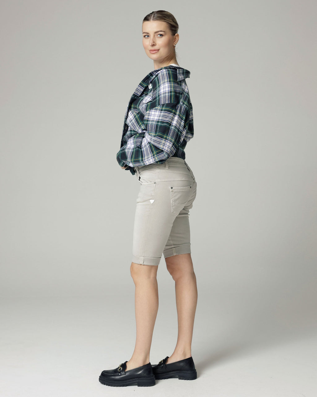 Grey Bermuda Shorts | The Lisa