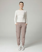 Light Rosewood Relaxed Cargo Pants | The Gigi
