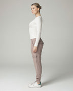 Light Rosewood Relaxed Cargo Pants | The Gigi