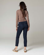 Navy Chino Trousers with Details | Lea Deco