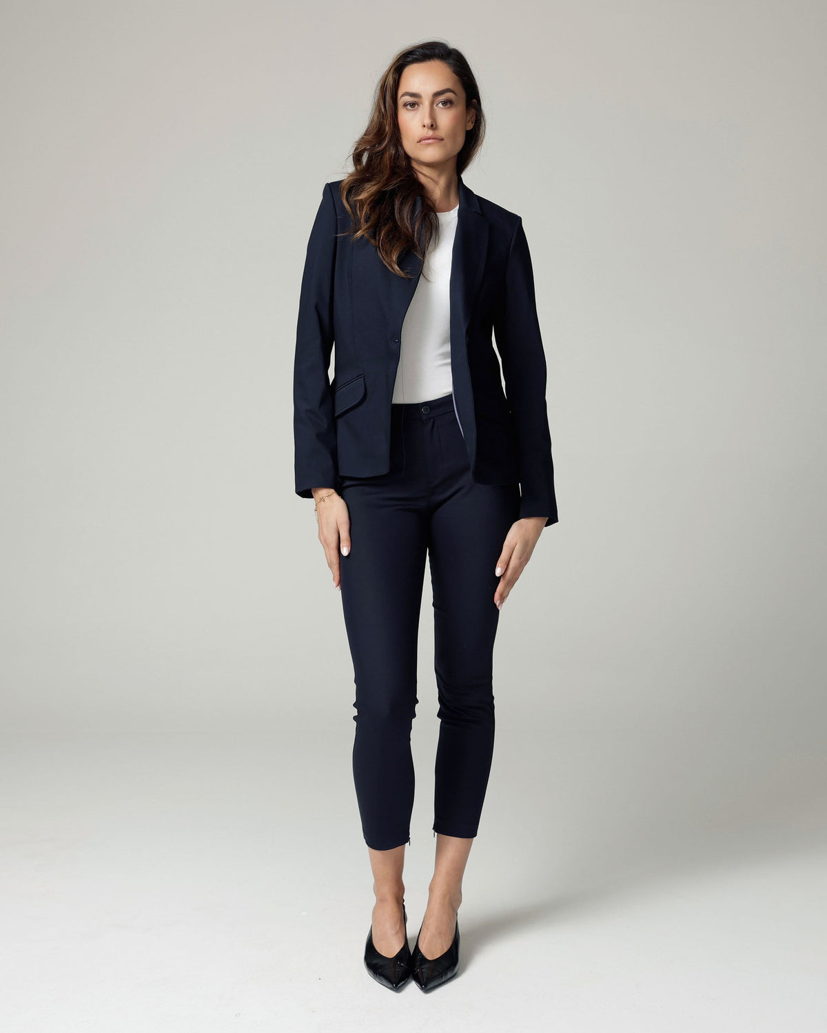 Navy Skinny Trousers | The Amara
