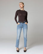 Light Blue Slim Straight Jeans | The Victoria