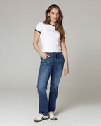 Dark Effect Wash Straight-Leg Jeans | The Messina