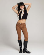Vintage Cognac Skinny Jeans | The Manuela