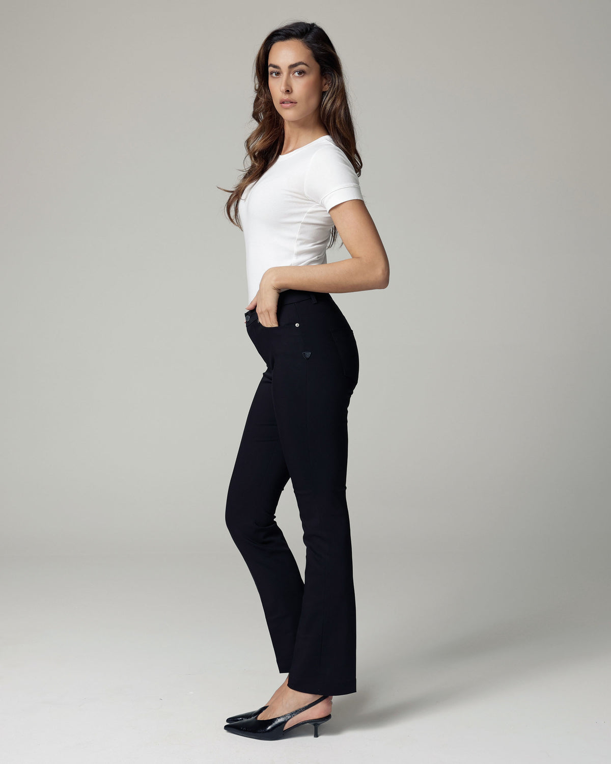 Black Bootcut Trousers | The Venezia