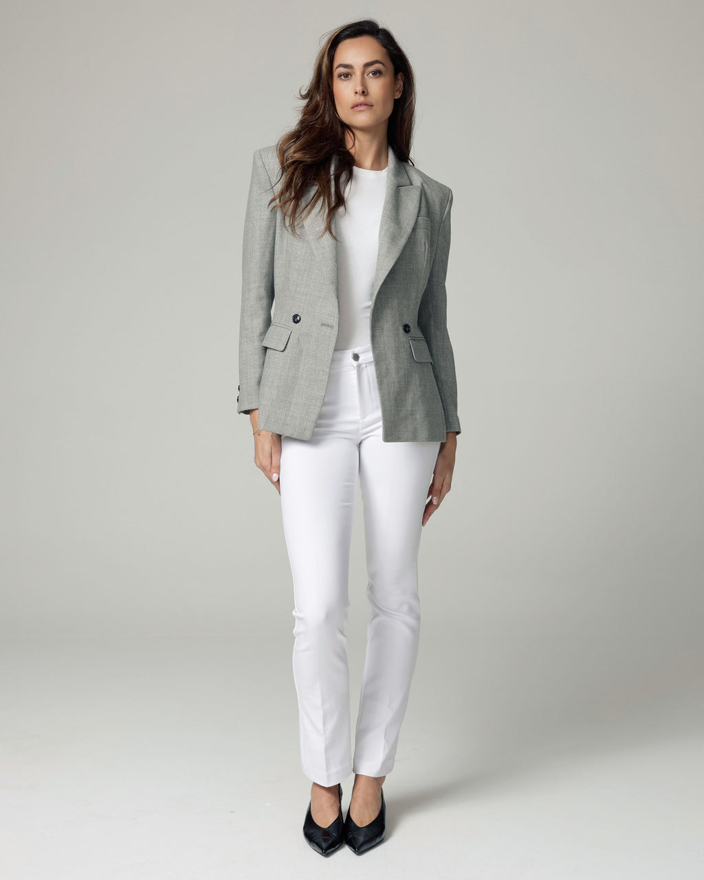 White Bootcut Flare Trousers | The Venezia