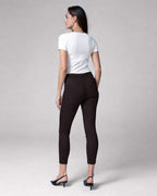 Dark Brown Skinny Mid-Rise Pants | The Amara