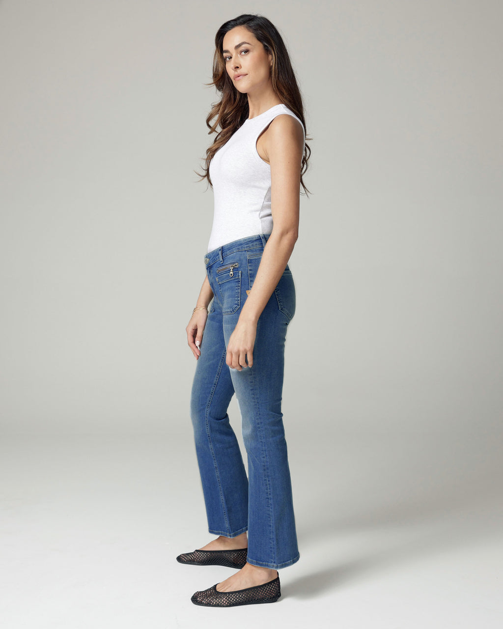 Super Vintage Blue Flare High-Rise Jeans | The Catania