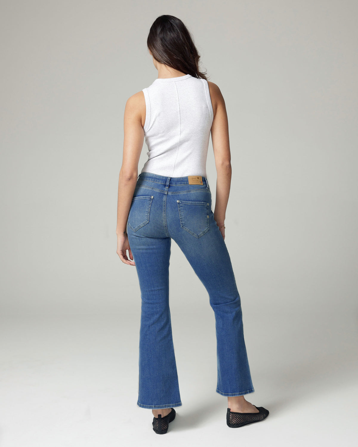 Super Vintage Blue Flare High-Rise Jeans | The Catania