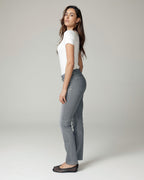 Grey Straight-Leg Mid-Rise Jeans | The Messina