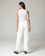 White Wide-Leg High-Rise Jeans | The Viola