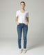 Indigo Fishbone Print Slim Jeans | The Merty