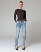 Light Blue Slim Straight Jeans | The Victoria