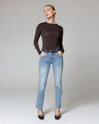 Light Blue Slim Straight Jeans | The Victoria